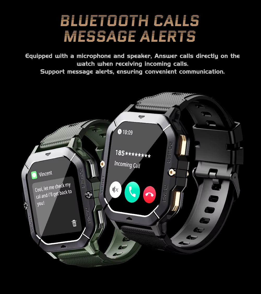 Fashion Smart Watch 1ATM Waterproof Bluetooth Voice Calling Watches Heart Rate Monitor Sports Fitness Tracker Smartwatch