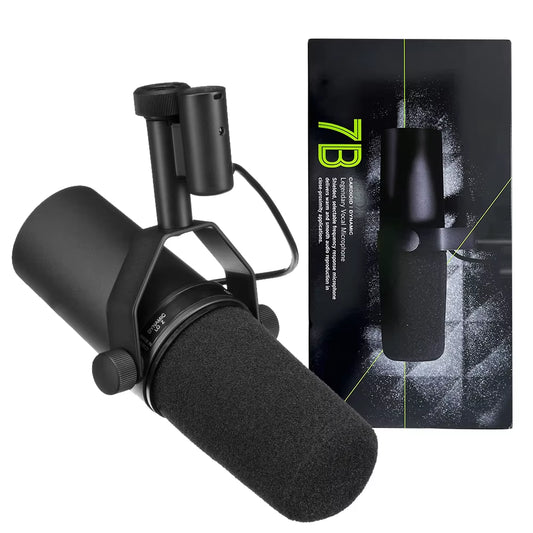 SM7B Microphone Sm7B Dynamic Microphone Podcast Studio Set for Live/Stage Recording Podcasting Cardioid Black Metal Microphone